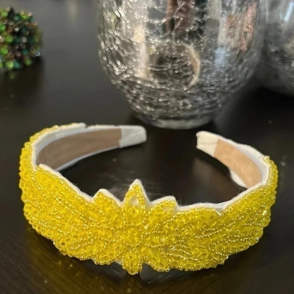 Sunny Yellow sequin headband